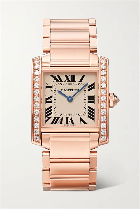 cartier tank watch rose gold